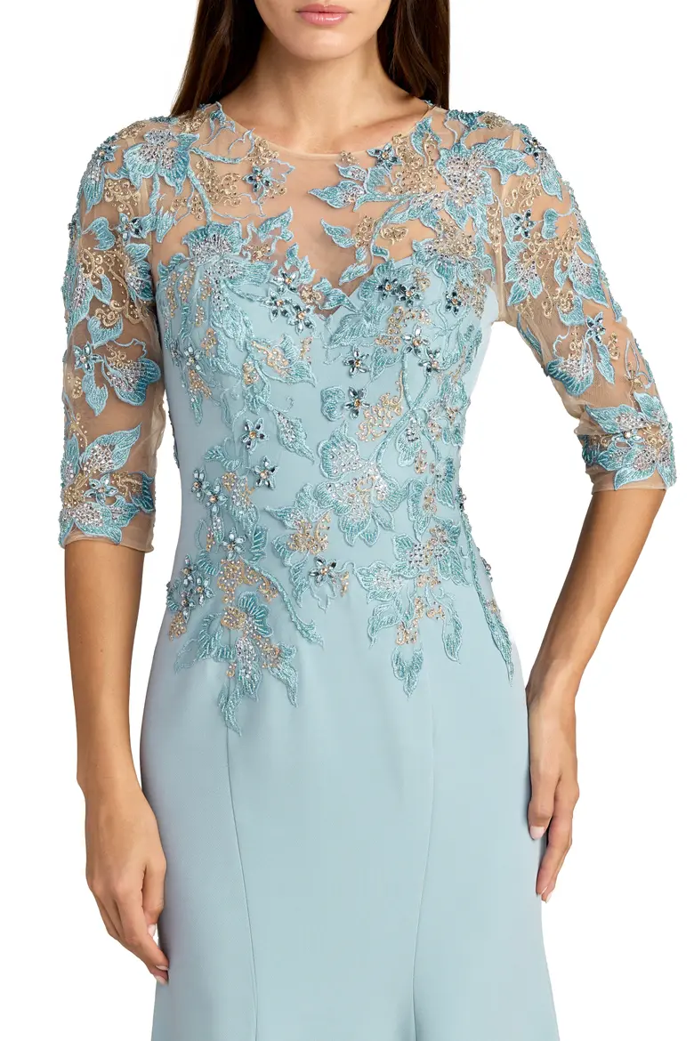 Exquisite Embroidered Mermaid Gown