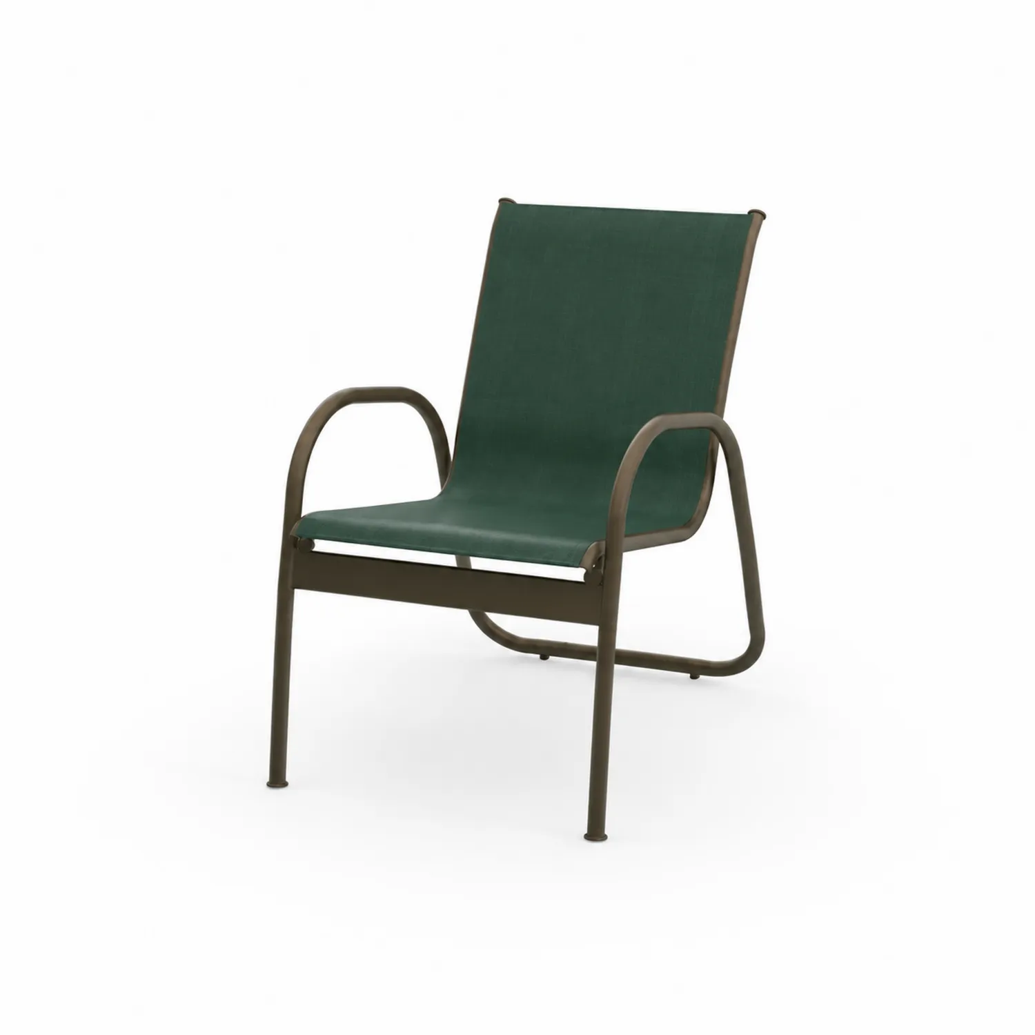 Silla de jardín con estructura de acero y asiento de textileno Verde