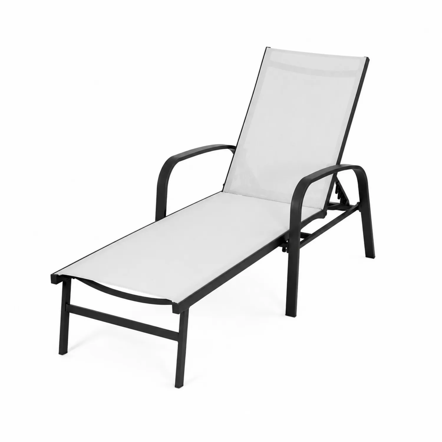 Tumbona de Aluminio con Tela de Textilene Gris