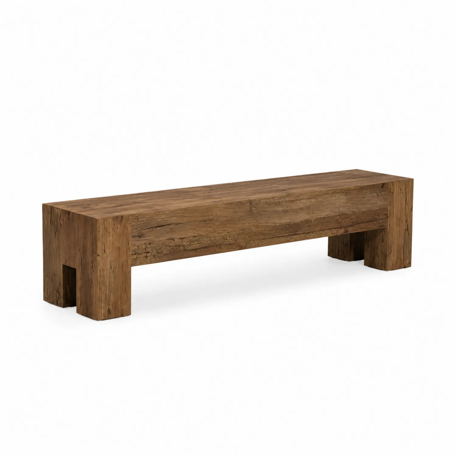 Banco de madera de roble 200x35x45 cm Marrón