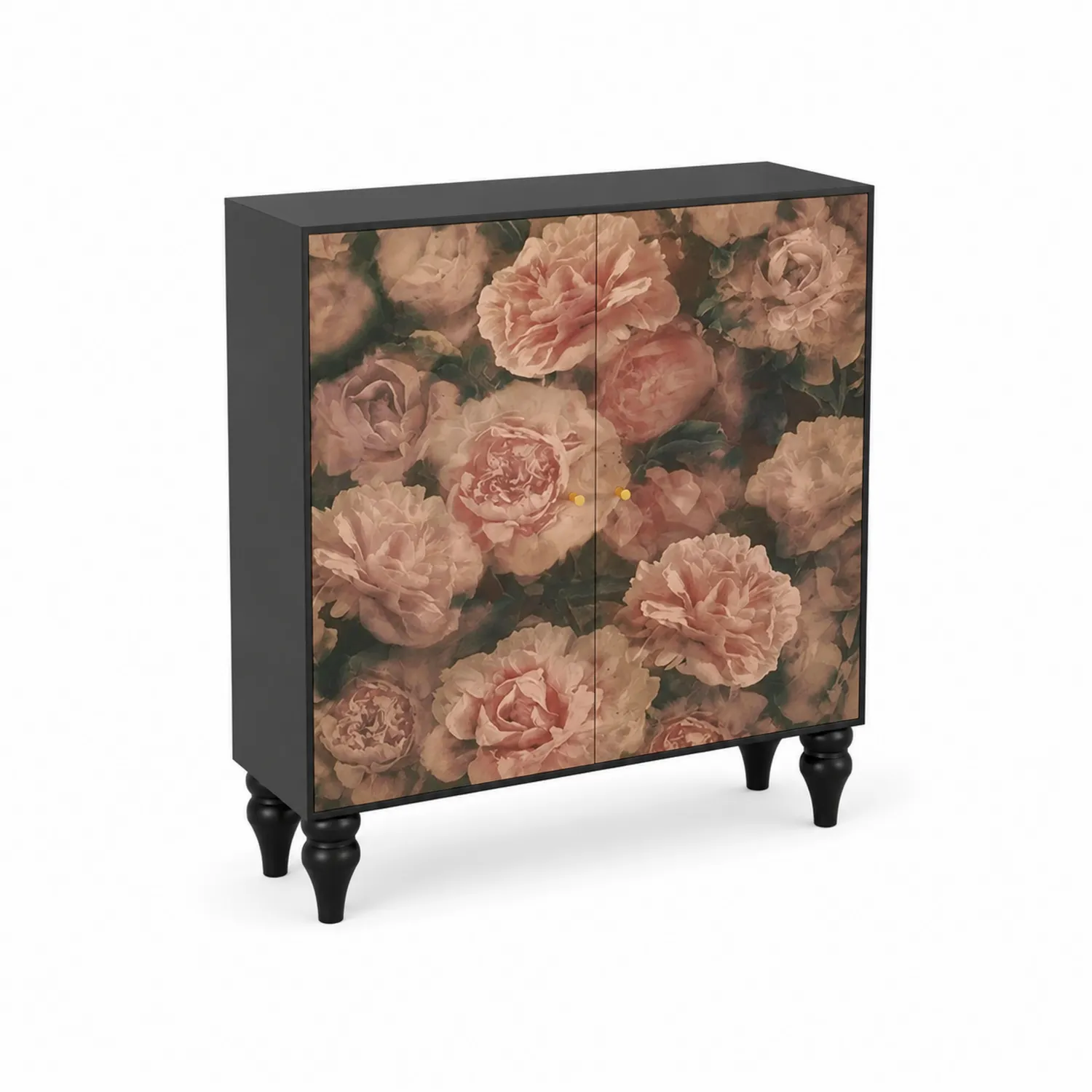 Armario de MDF con Diseño Floral 100x80x45 cm