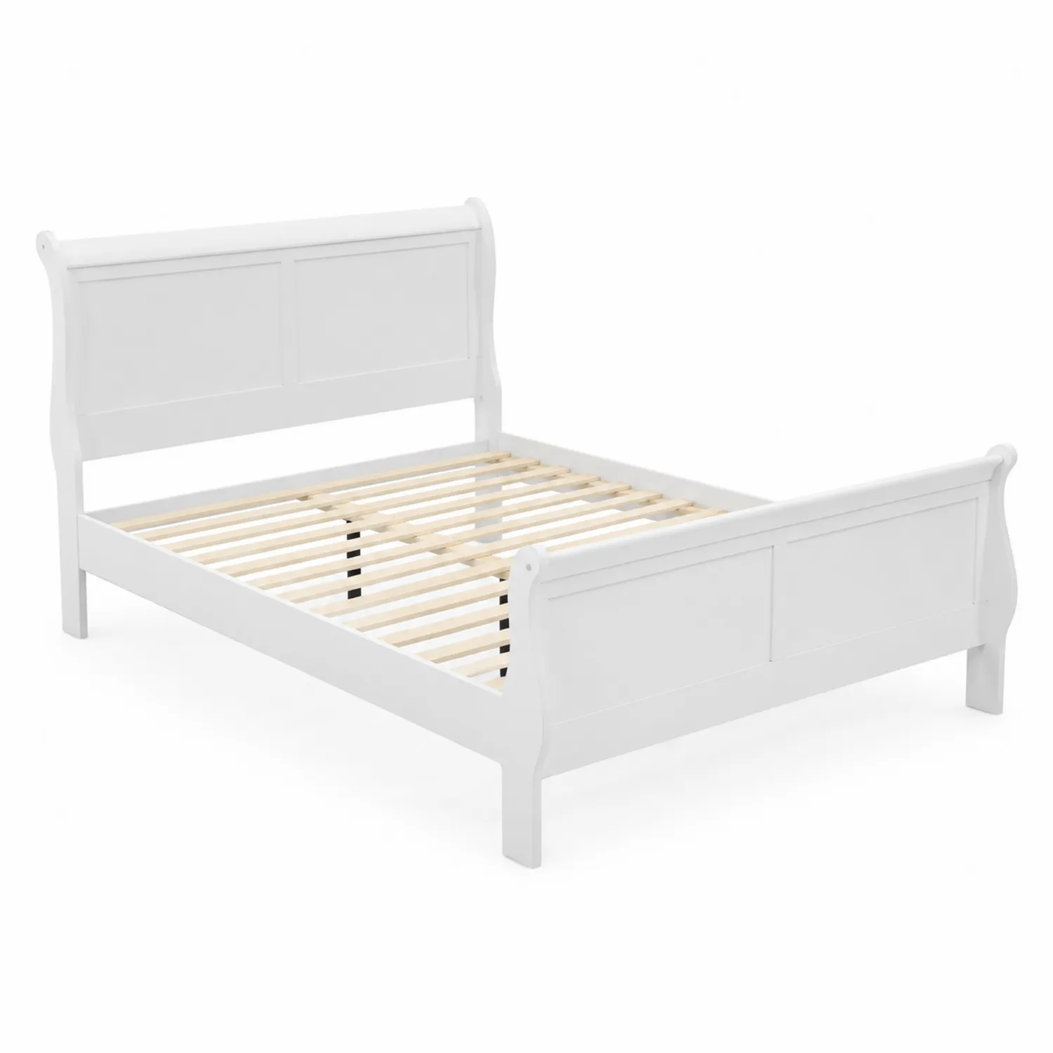 Cama de Madera Blanca con Cabecero y Pie 200x150 cm