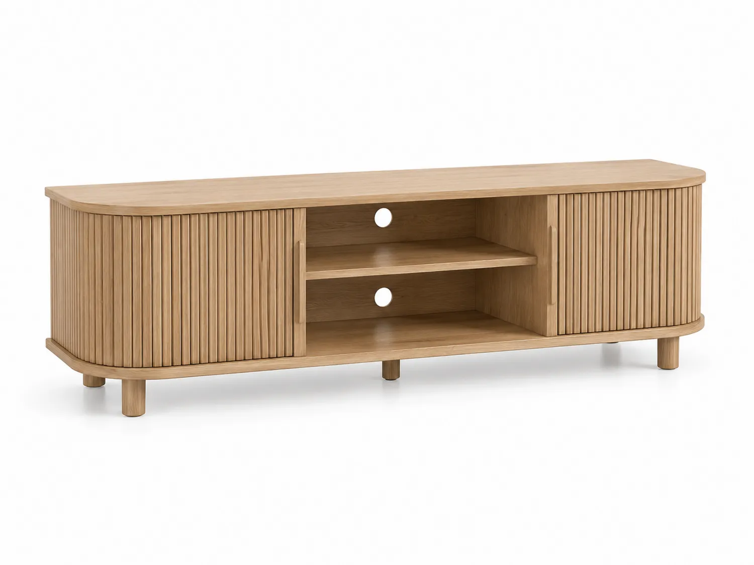 Meuble TV en Bois de Chêne 150x40x50 cm