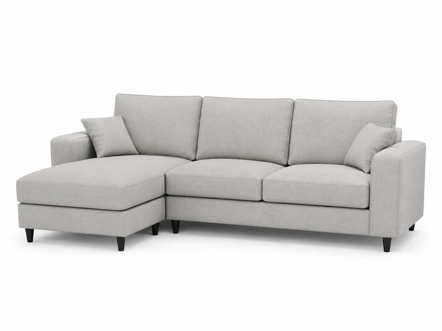 Canapé d'angle en tissu Gris clair 280x160x85 cm