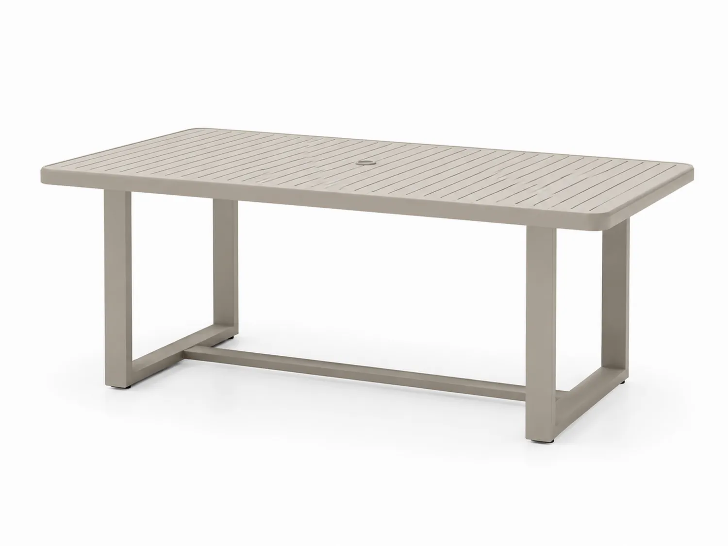 Table de jardin en métal aluminium gris 150x90x75 cm