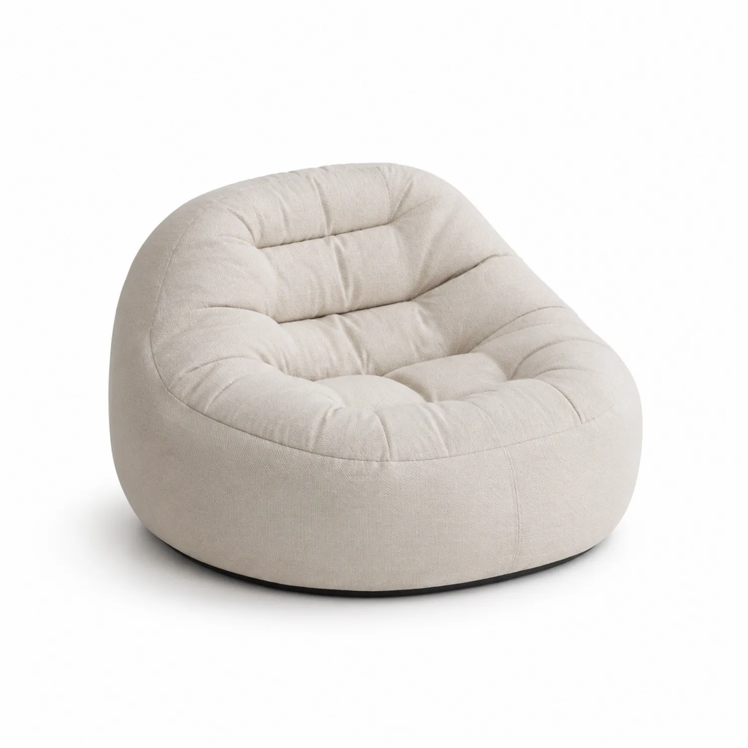Fauteuil en tissu polyester beige
