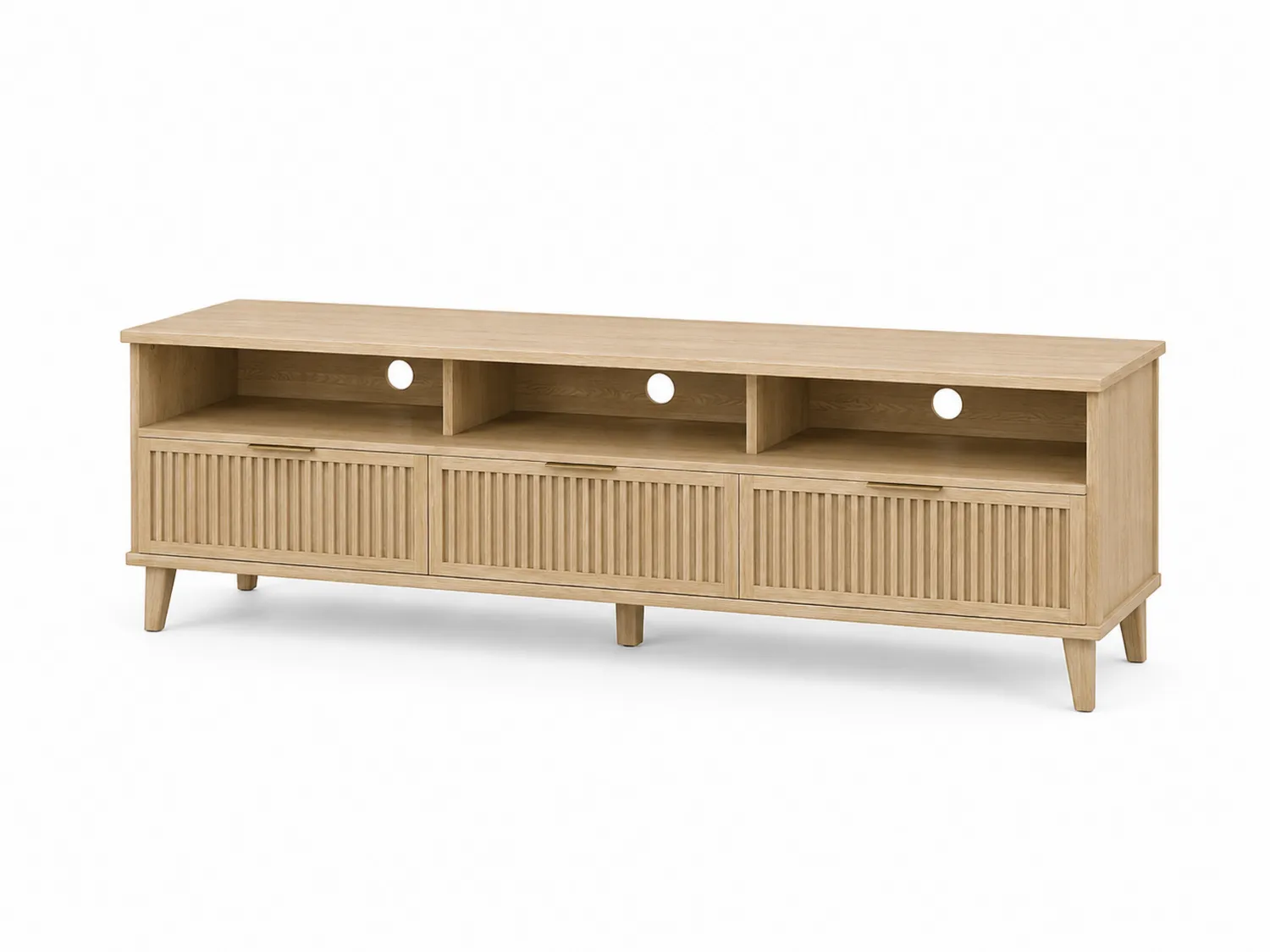 Meuble TV en Bois avec Rangement 150x40x50 cm