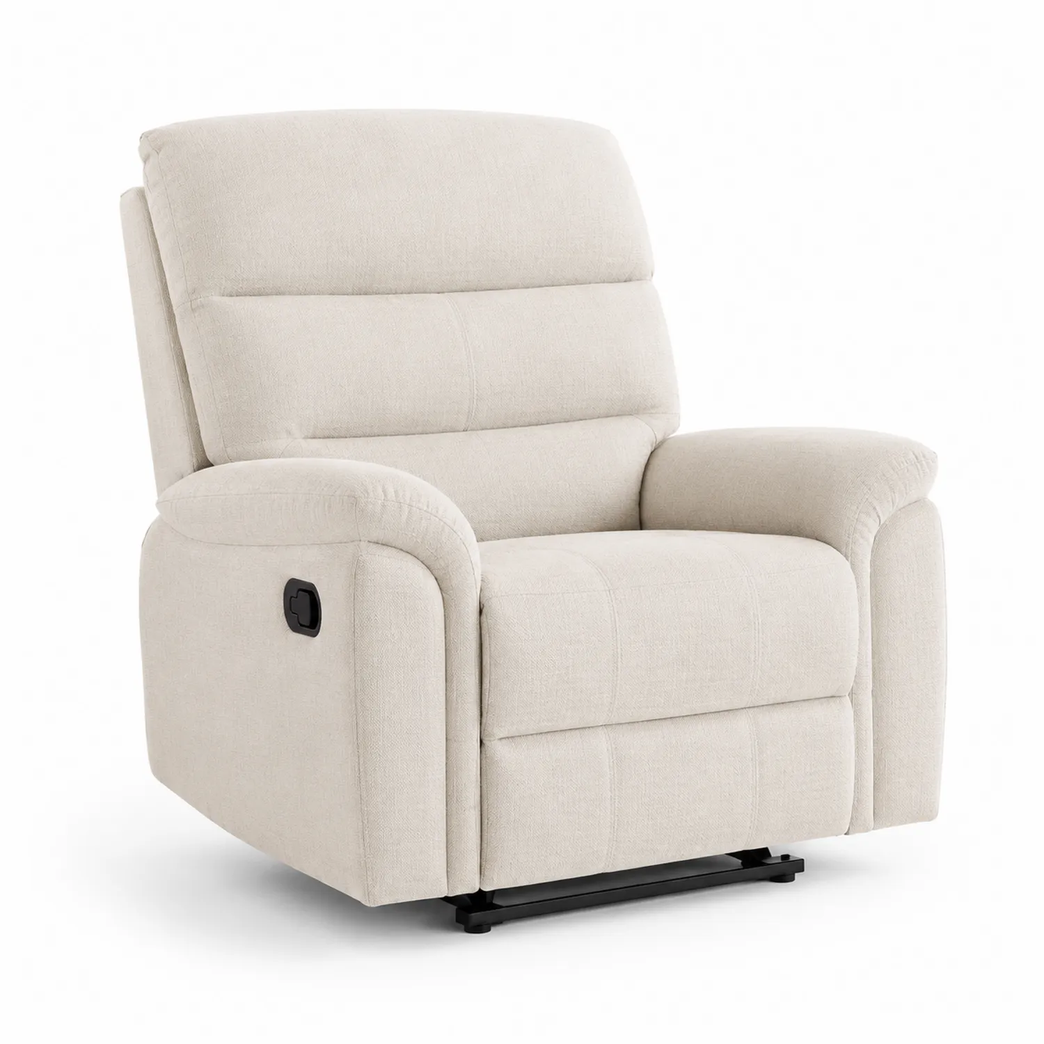 Fauteuil Relax en Tissu Beige Réglable
