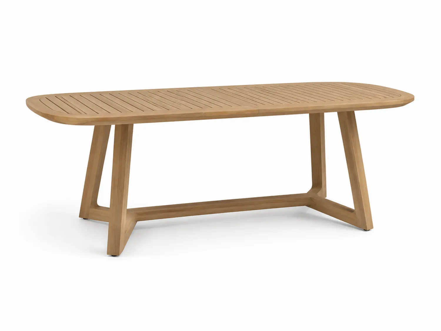 Table de jardin en bois rectangulaire 200x90cm