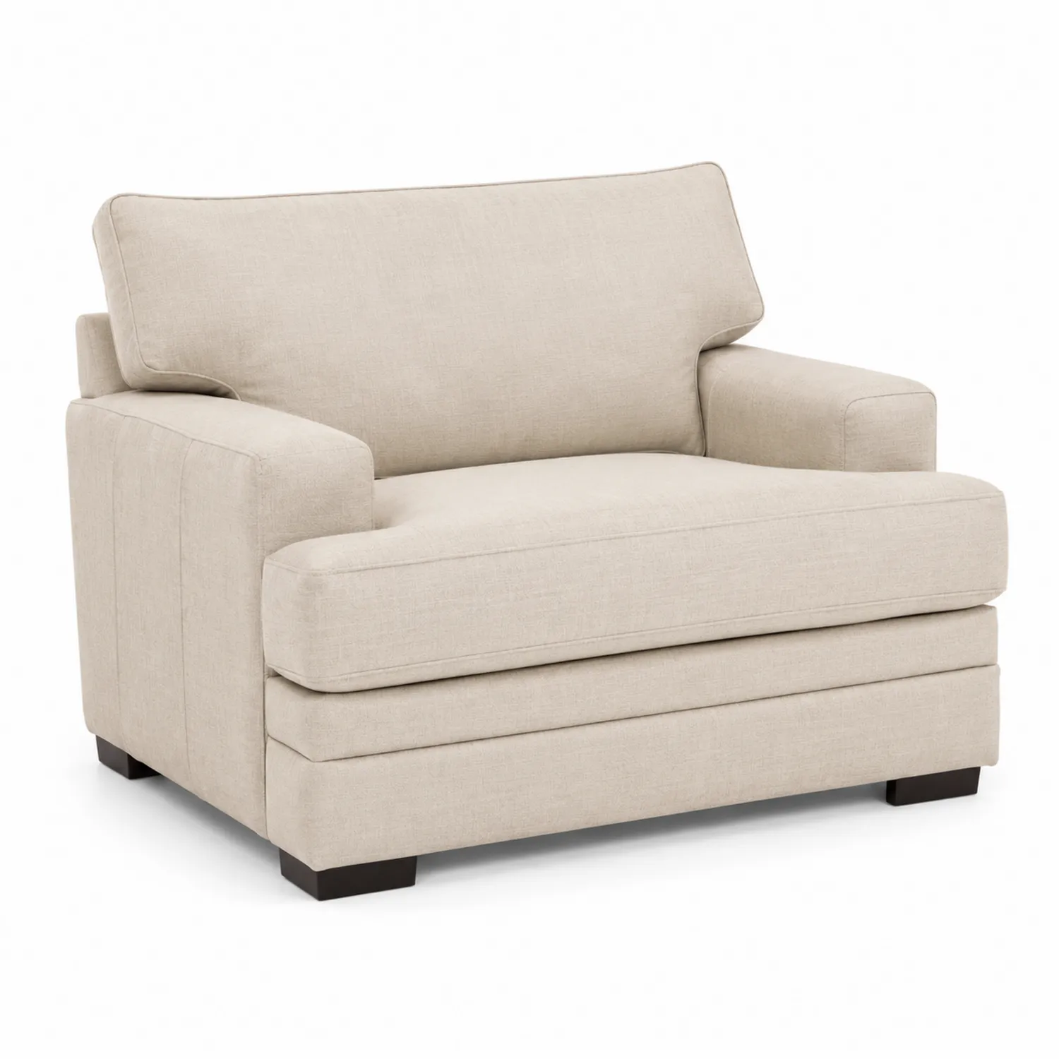 Fauteuil en tissu beige avec accoudoirs 120x100x90 cm