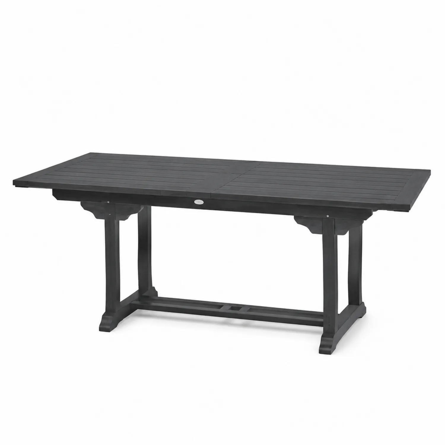 Table de jardin en bois noir 200x100x75 cm