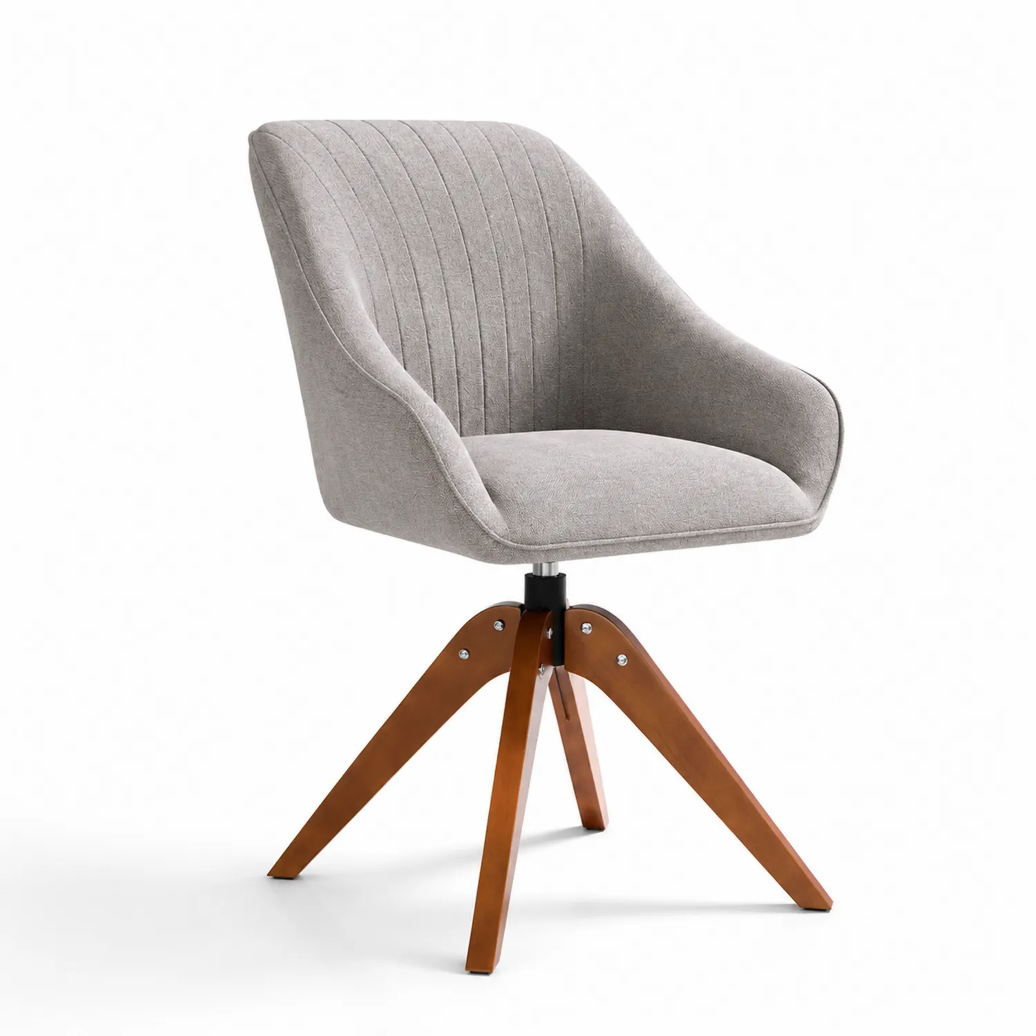 Chaise en tissu avec pieds en bois
