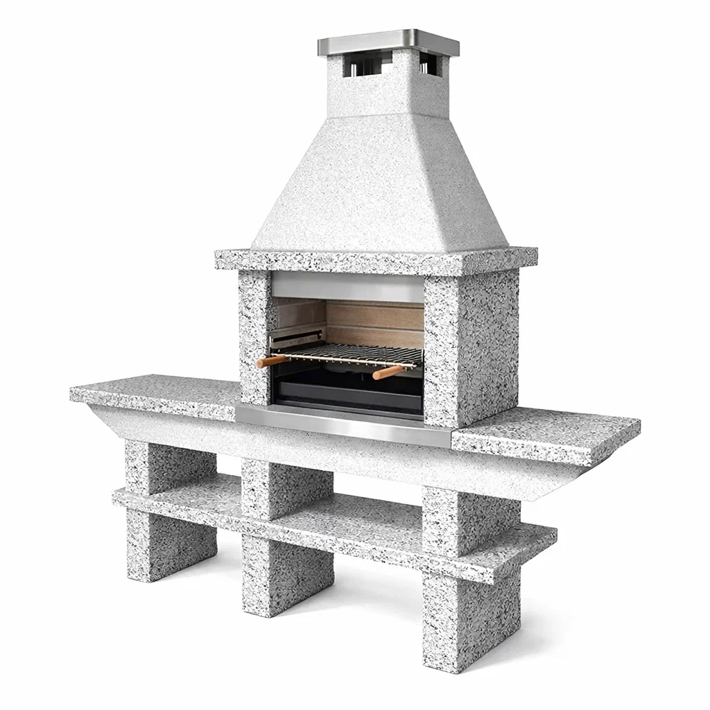 Barbecue en granit avec grille en acier inoxydable-URBANVI BESPLACE