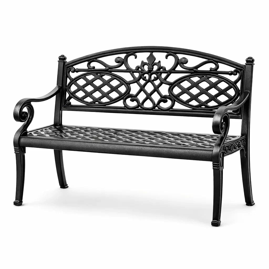 Banc en fonte noir-URBANVI BESPLACE