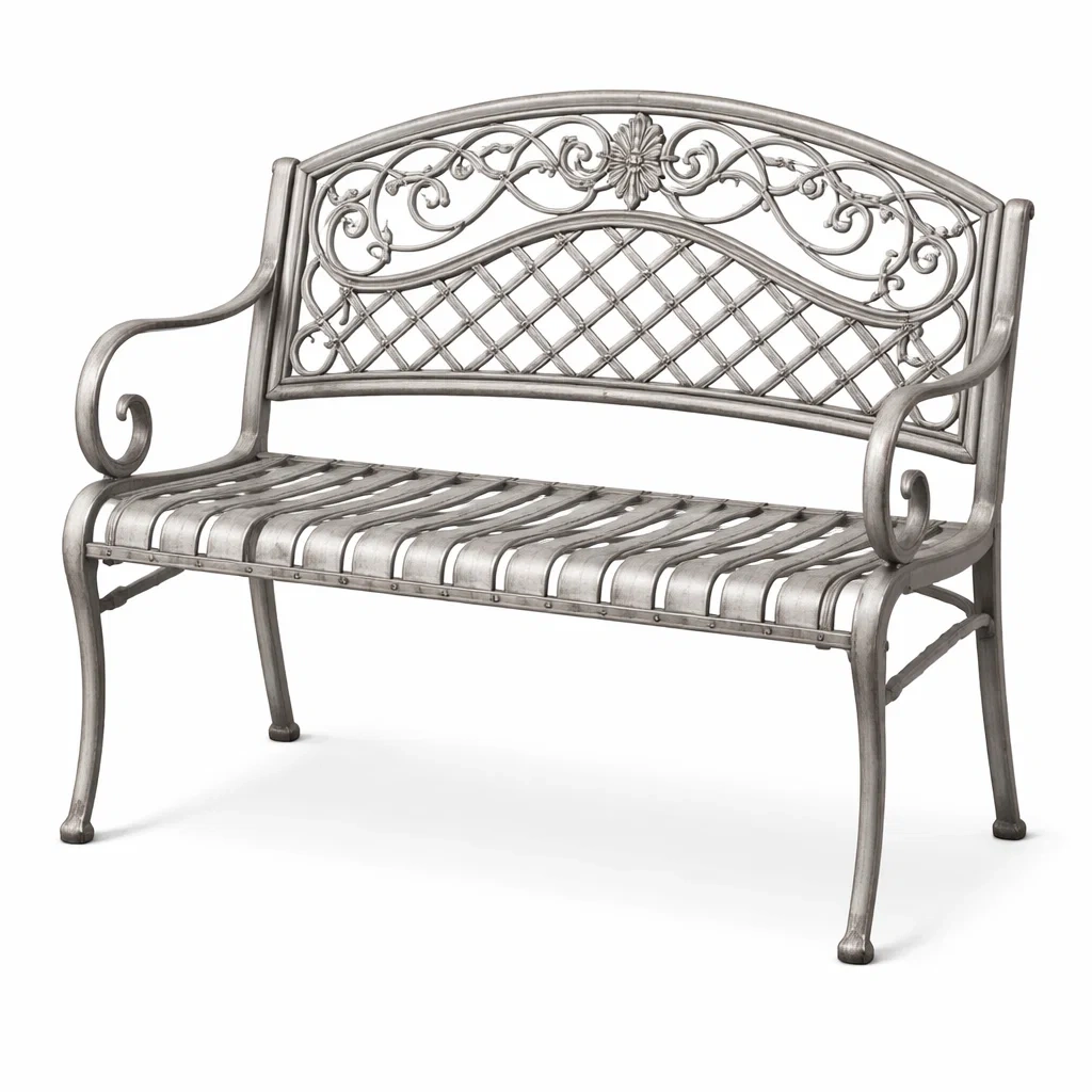 Banc en aluminium avec motifs décoratifs-URBANVI BESPLACE
