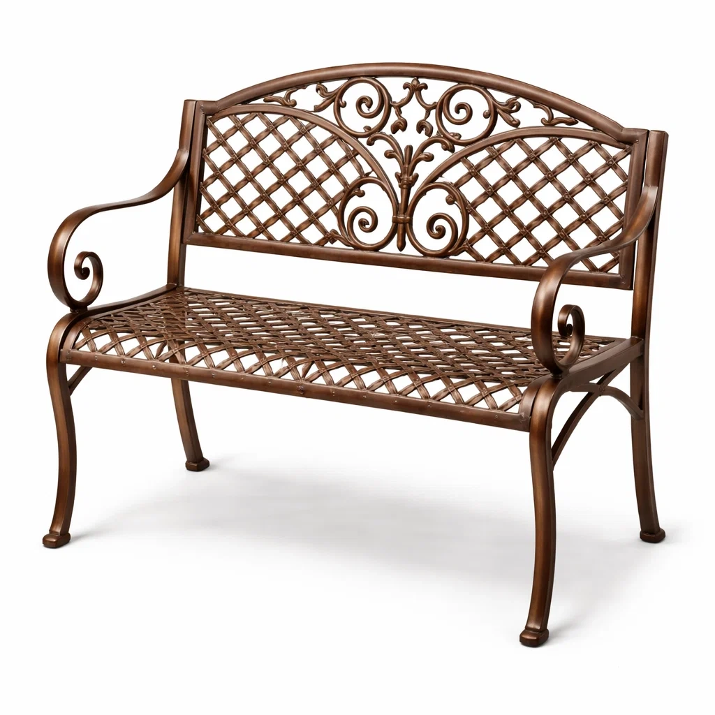 Banc en métal brun-URBANVI BESPLACE