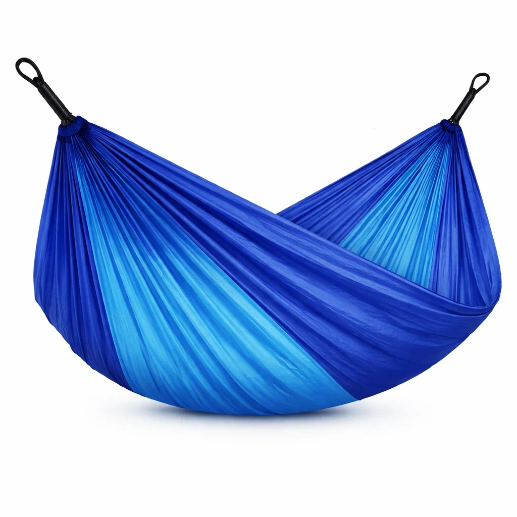 Hamac en nylon parachute bleu-URBANVI BESPLACE