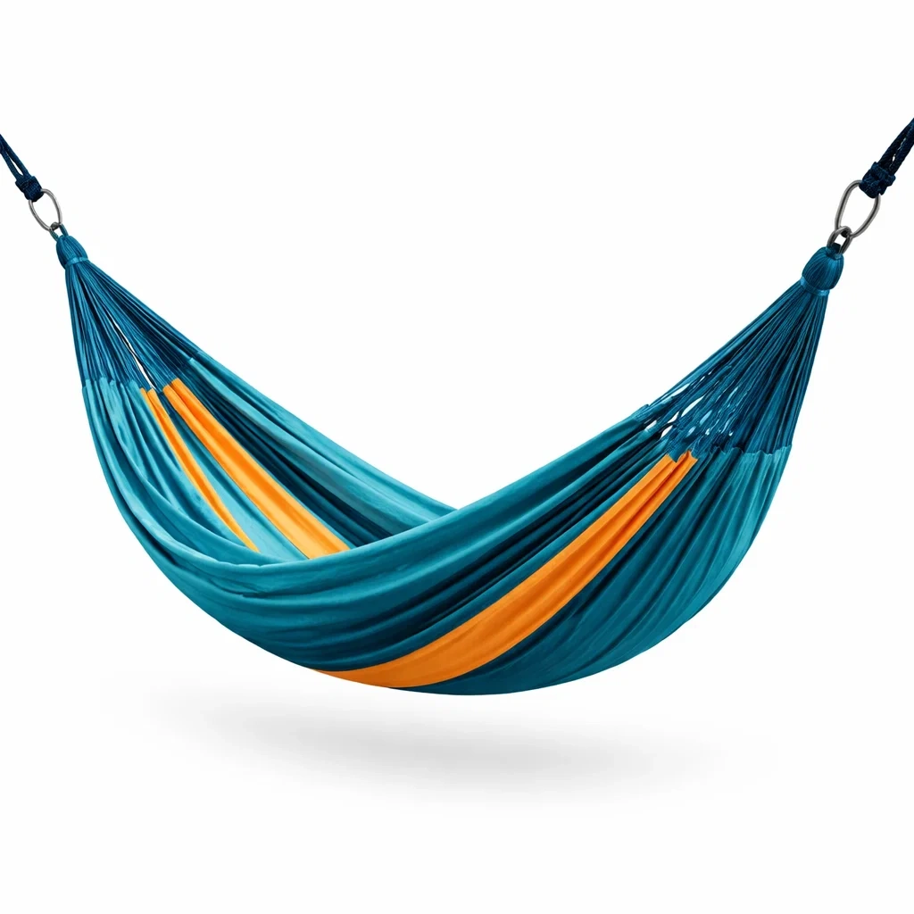 Hamac en nylon bleu et orange 270 x 140 cm-URBANVI BESPLACE