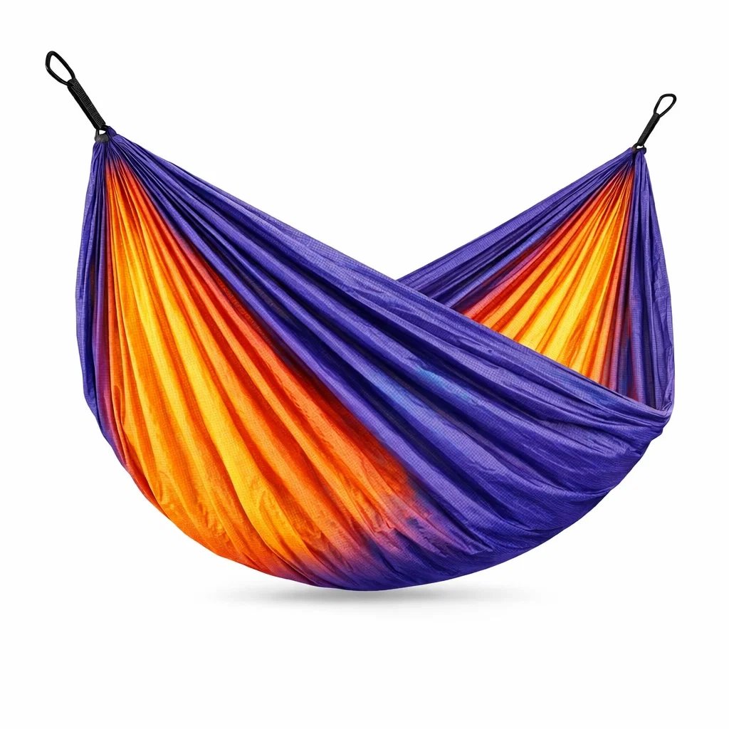 Hamac en tissu polyester violet et orange 300 x 200 cm-URBANVI BESPLACE