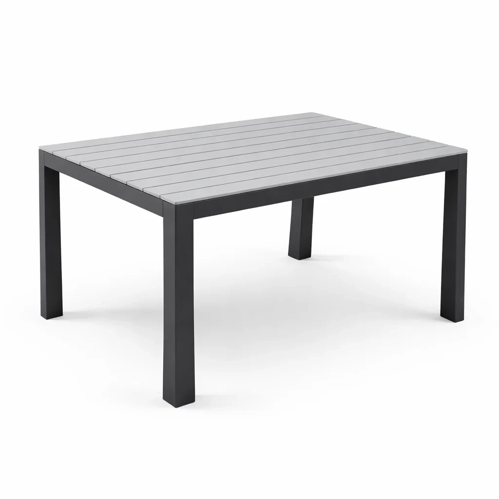 Table rectangulaire en aluminium gris-URBANVI BESPLACE