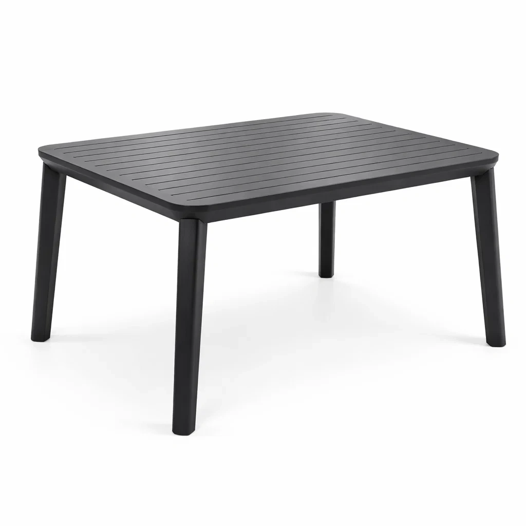 Table rectangulaire en plastique noir 90 x 60 x 45 cm-URBANVI BESPLACE