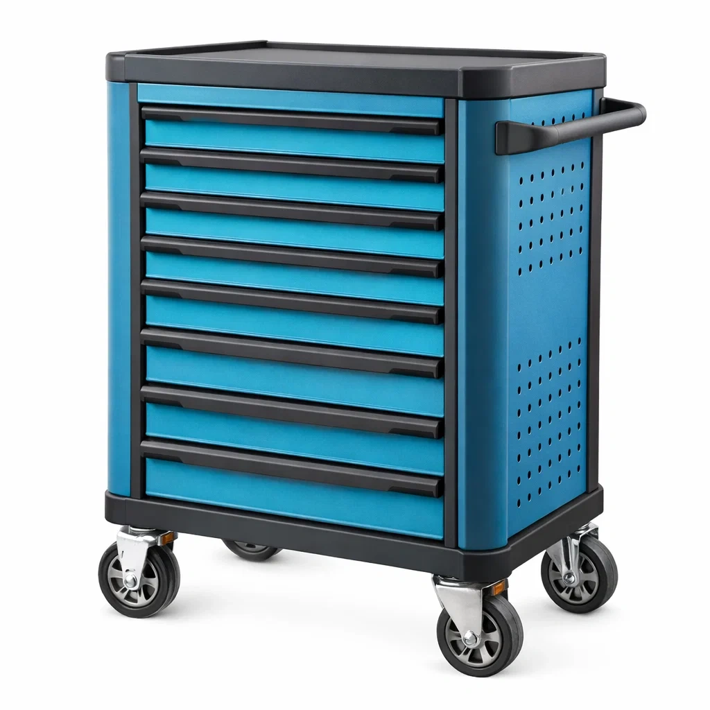 Chariot à outils en métal avec 8 tiroirs et roulettes-URBANVI BESPLACE