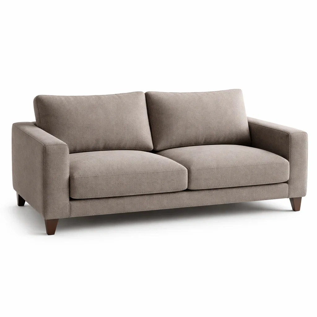 Canapé 2 places en polyester taupe-Luxen Ooks Pace