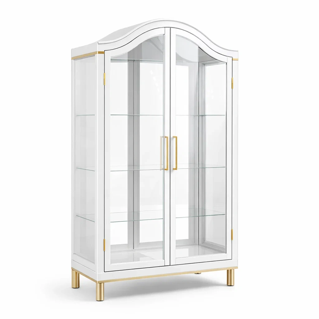 Vitrine en MDF avec portes en verre trempé-Luxen Ooks Pace