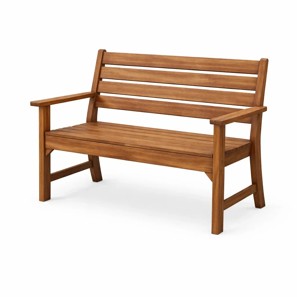 Banc d'extérieur en bois d'acacia marron-LUXERETREATHOME