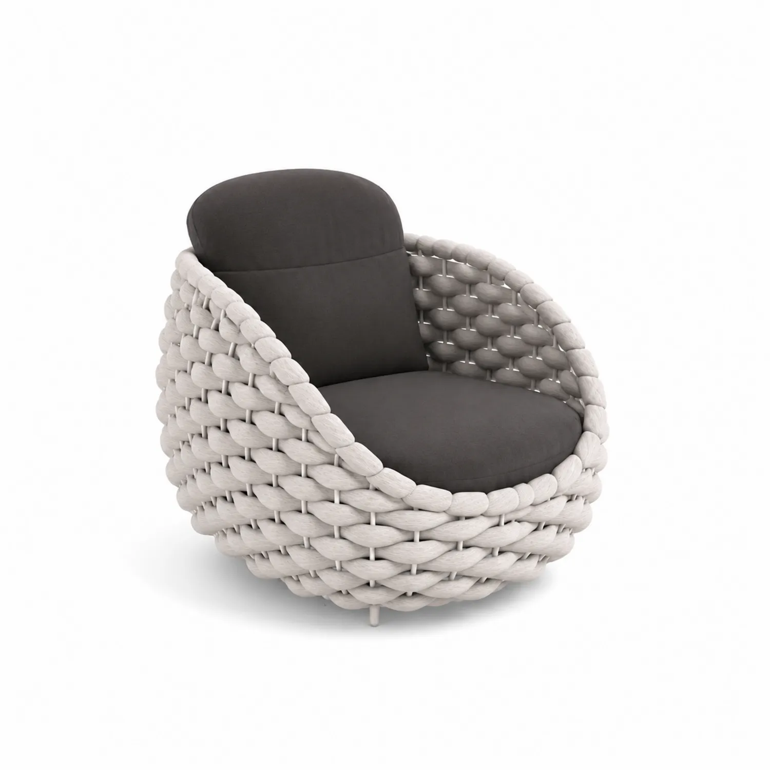 Sillón de exterior tejido con cojines de espuma de poliuretano-Casixorn