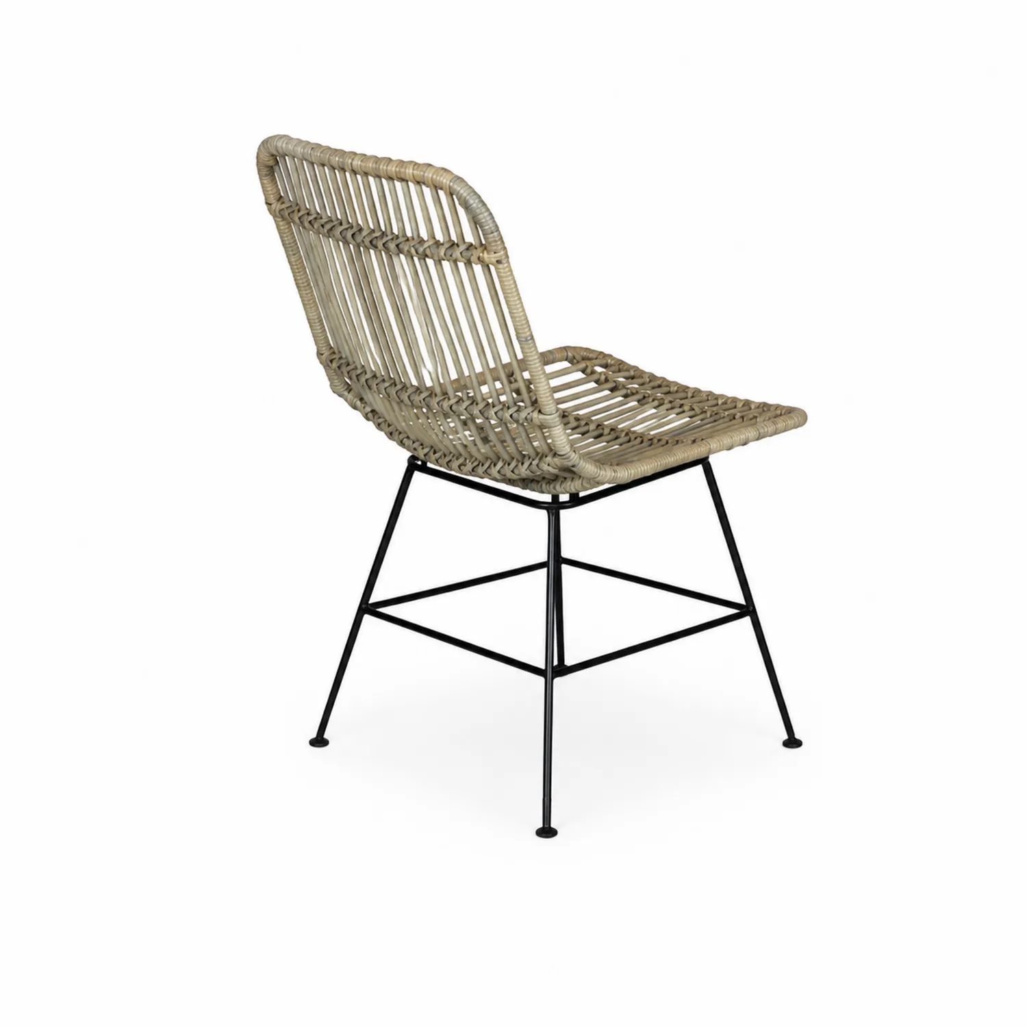 Silla de ratán sintético con estructura de acero-Casixorn