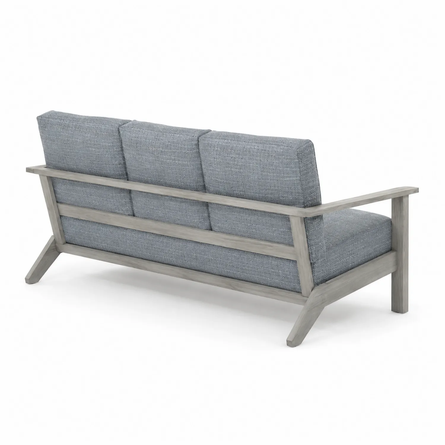 Sofá de Jardín con Estructura de Madera y Cojines de Poliéster Gris-Casixorn