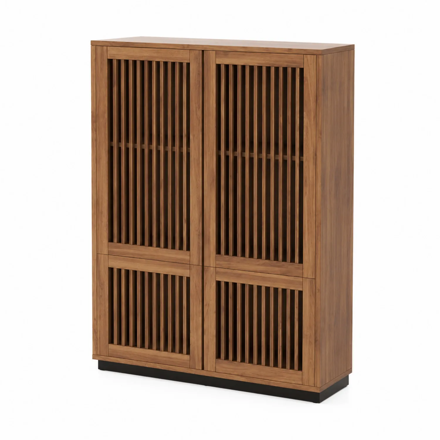 Armario de madera de nogal con puertas de celosía-Casixorn