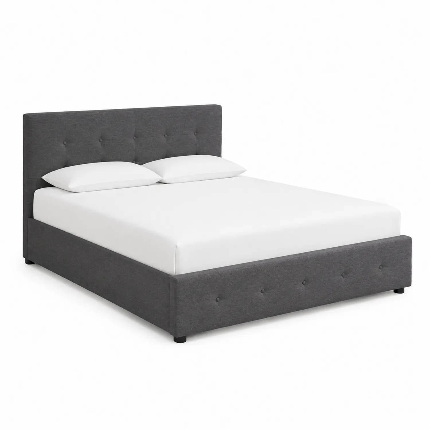 Cama de Tela con Almacenamiento 200x160 cm Gris-Casixorn