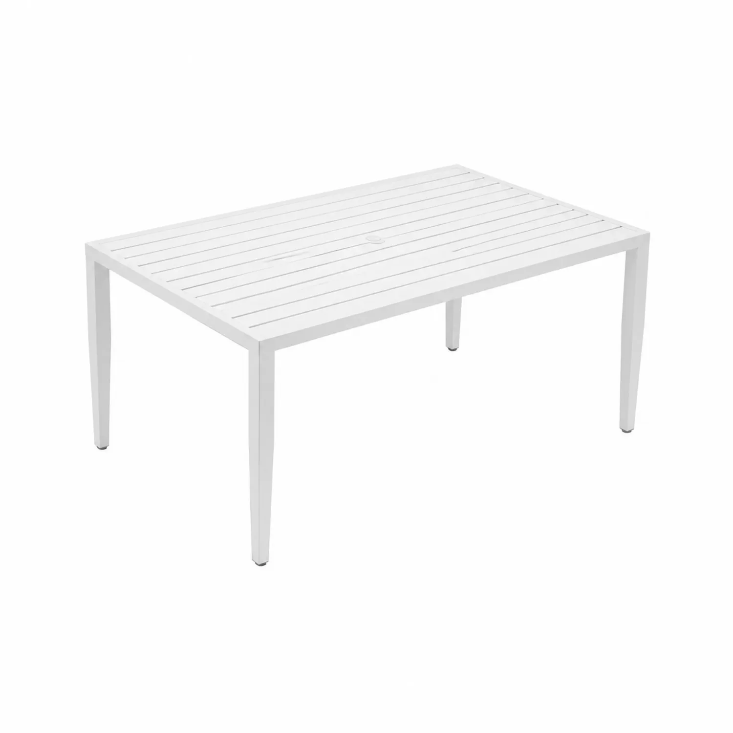 Mesa de aluminio blanca para exteriores 150x90x75 cm-Casixorn