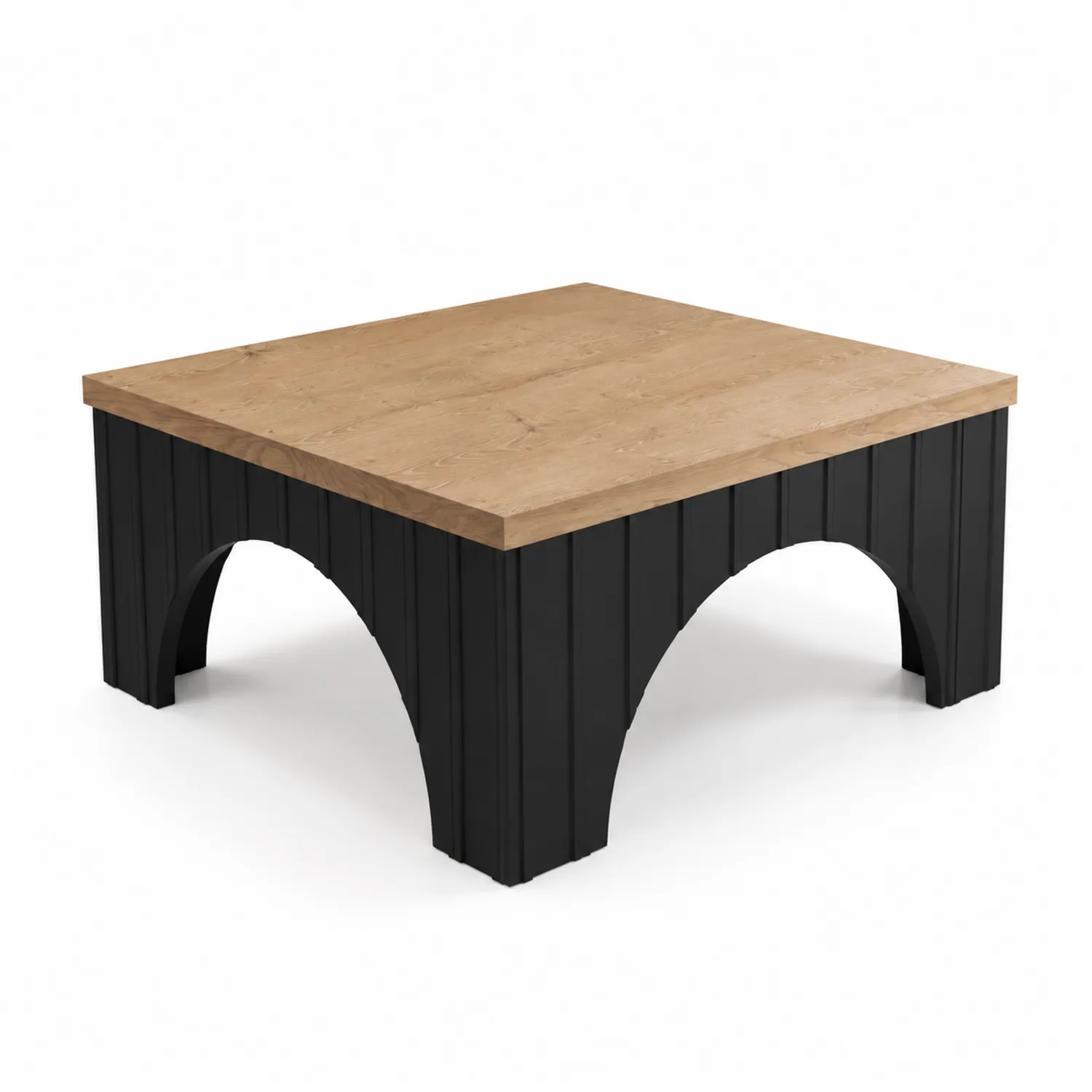 Mesa de centro de madera y metal 90x90x40 cm-Casixorn