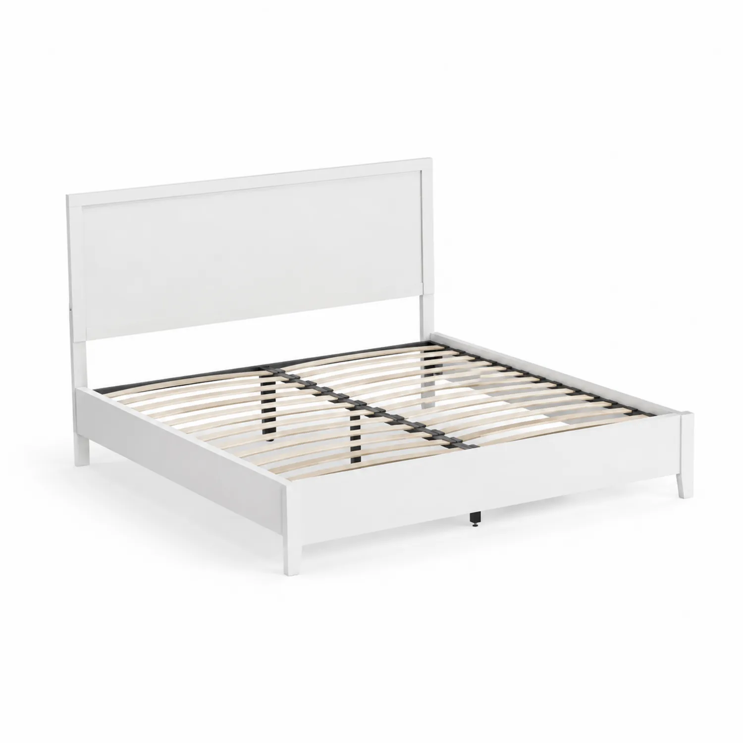 Cama Blanca de Madera y Contrachapado 200x160 cm-Casixorn