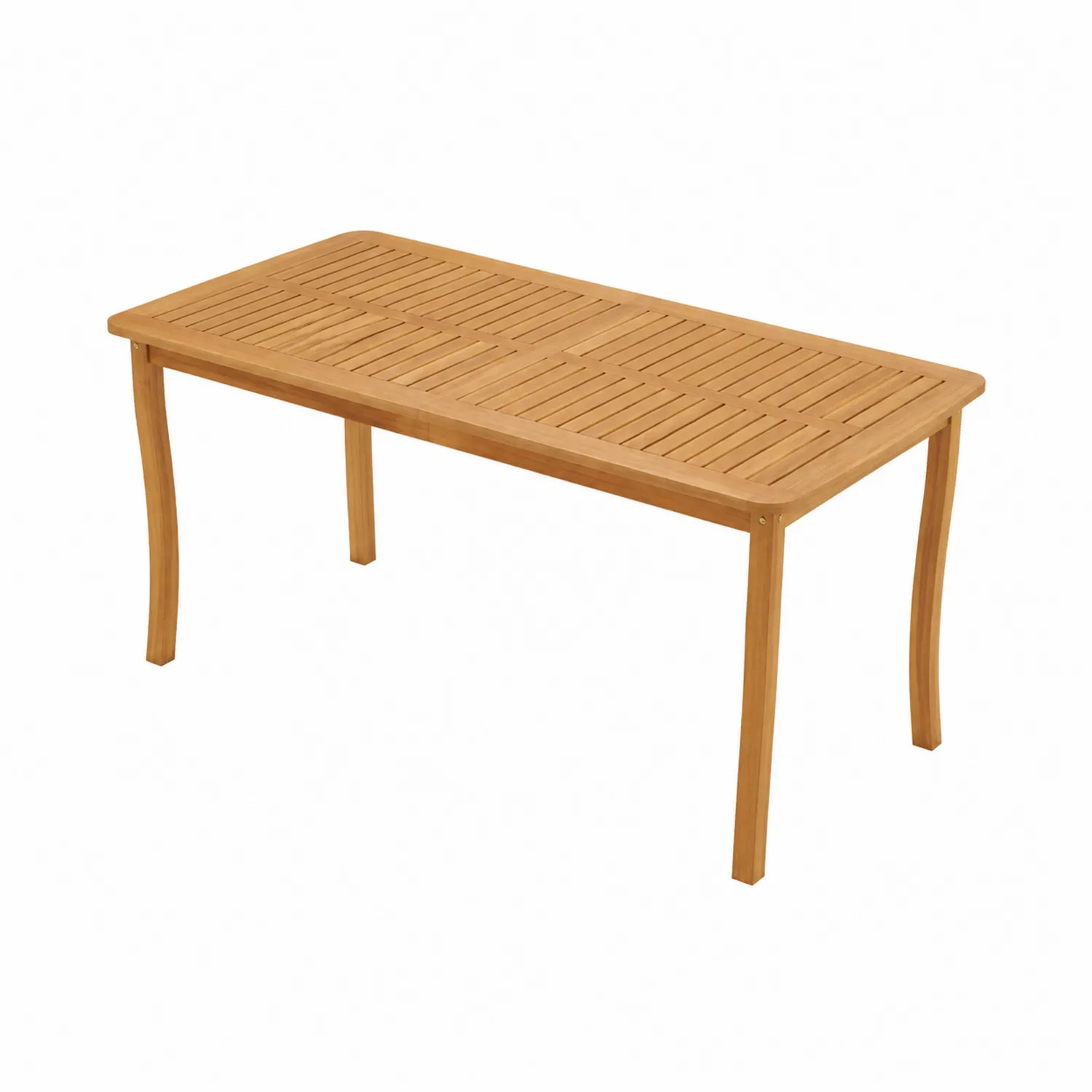 Mesa de jardín de madera de teca 150x90x75 cm Marrón-Casixorn