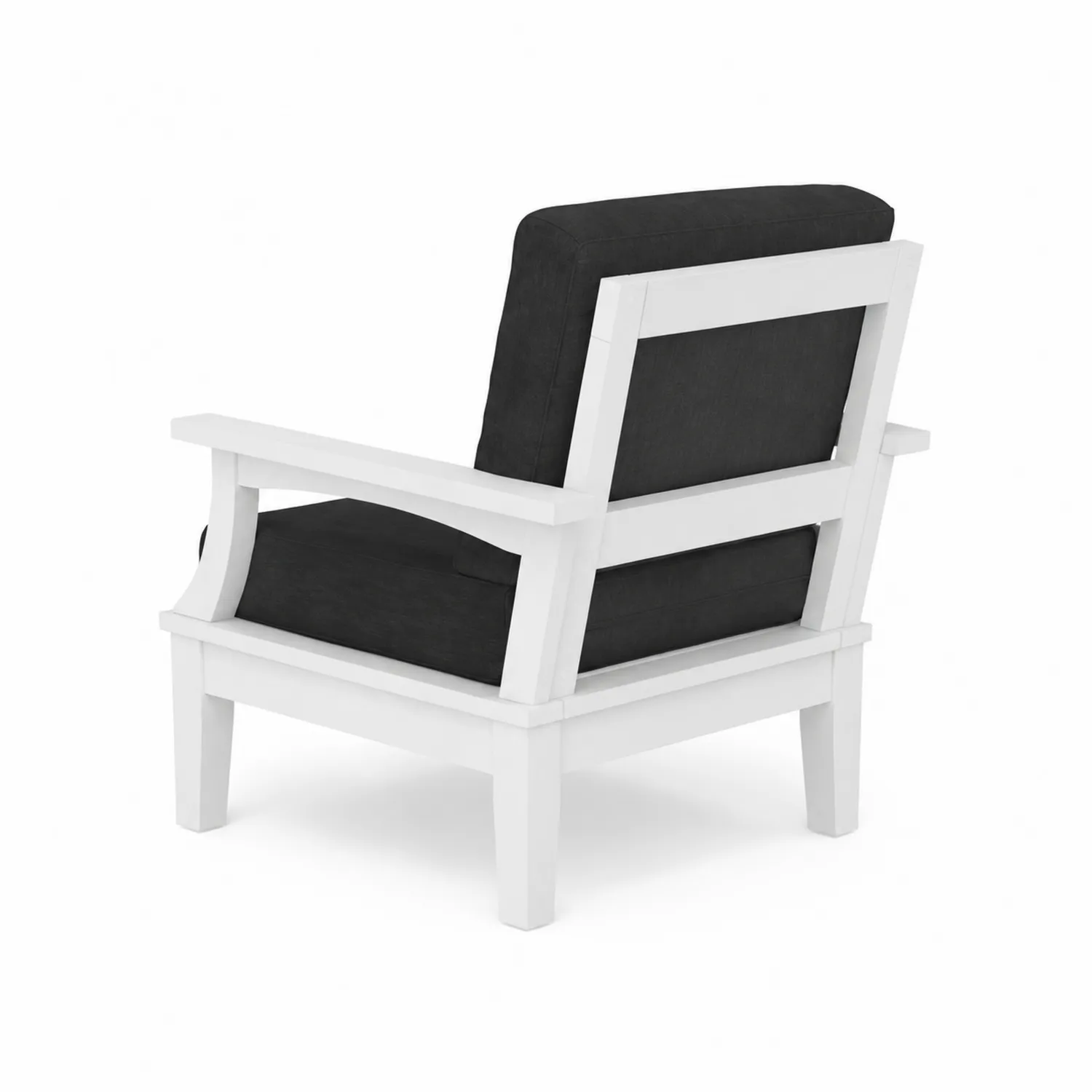 Sillón de aluminio para exterior con cojines blanco y negro-Casixorn