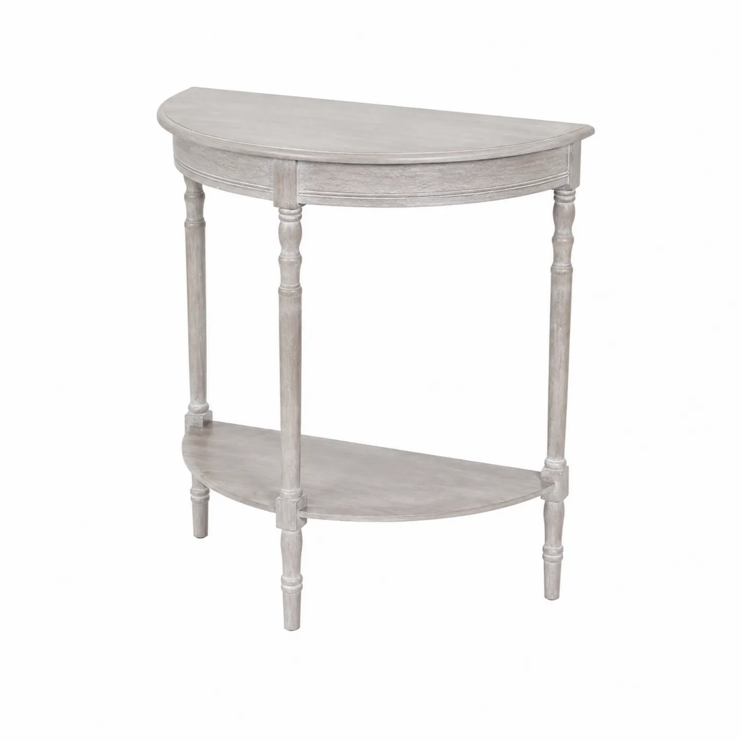Mesa consola de madera semicircular gris-Casixorn