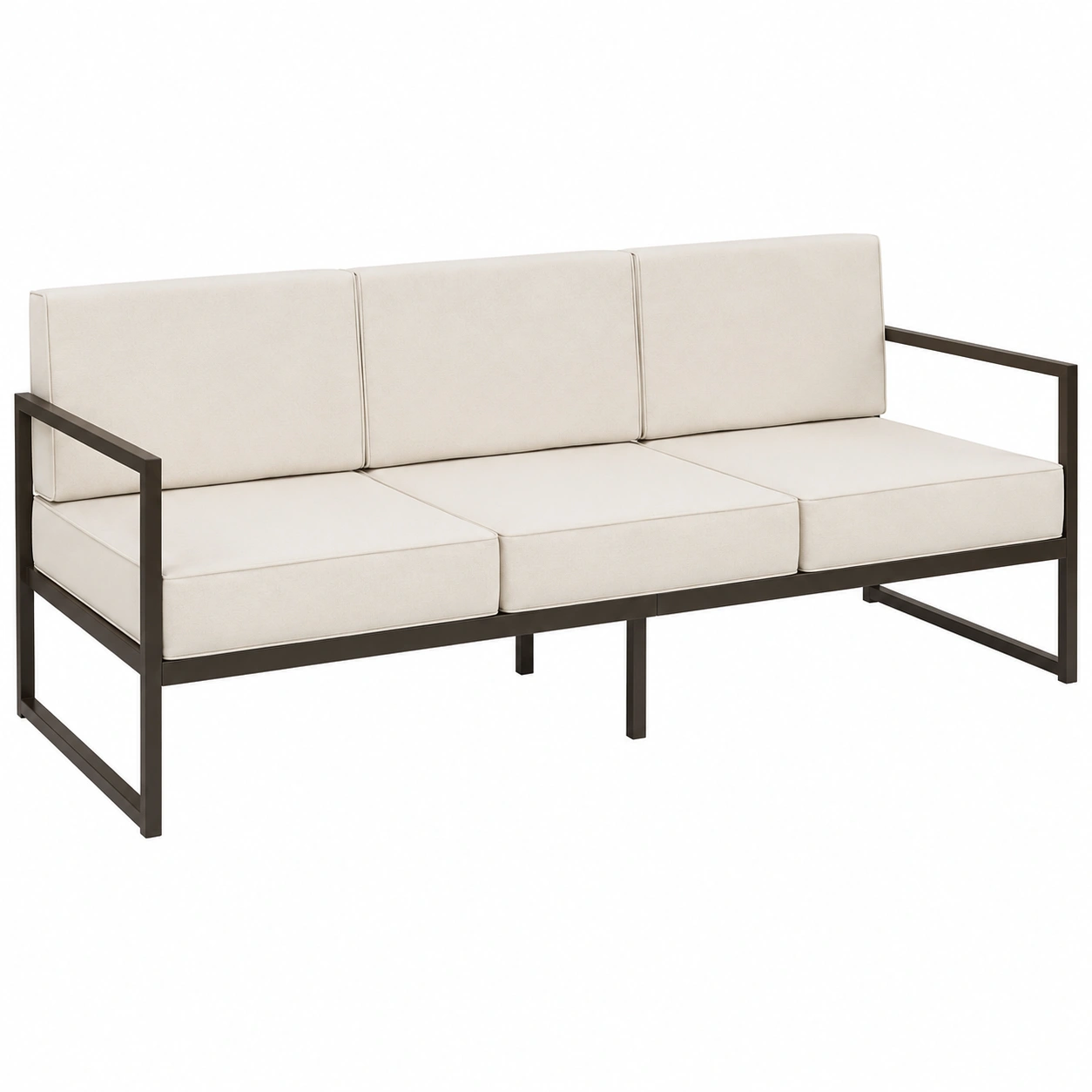 Robuste 3-Sitzer Gartenlounge aus wetterfestem Material fur Terrasse und Bon-OrvelloLiving