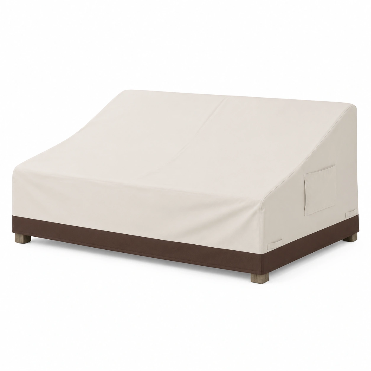 Wetterfeste 3-Sitzer Loungesofa Abdeckung, Beige/Hellbraun-OrvelloLiving
