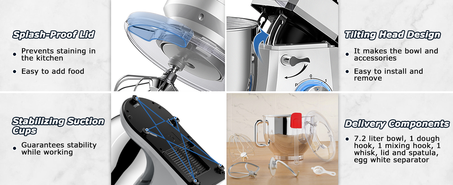 CHeflee 1800W Robot Pâtissier