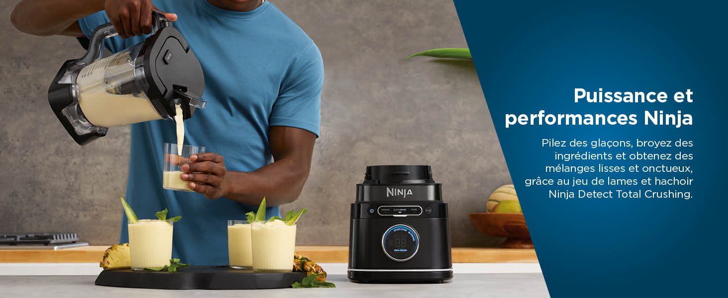 Ninja Detect Power Blender Processor Pro 3-en-1, mixeur 1200W TB401EU