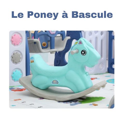 Poney à bascule inclus dans le Parc Bébé Modulable RoyalLand.