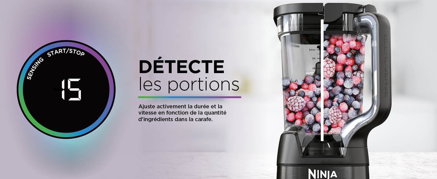 Ninja Detect Power Blender Processor Pro 3-en-1, mixeur 1200W TB401EU