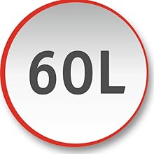 Très grande capacité de 60 L