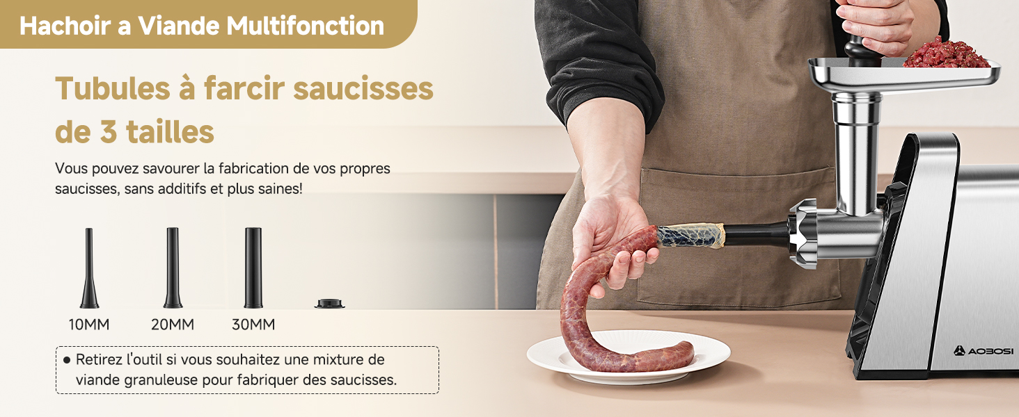 Hachoir a viande AOBOSI 4-en-1