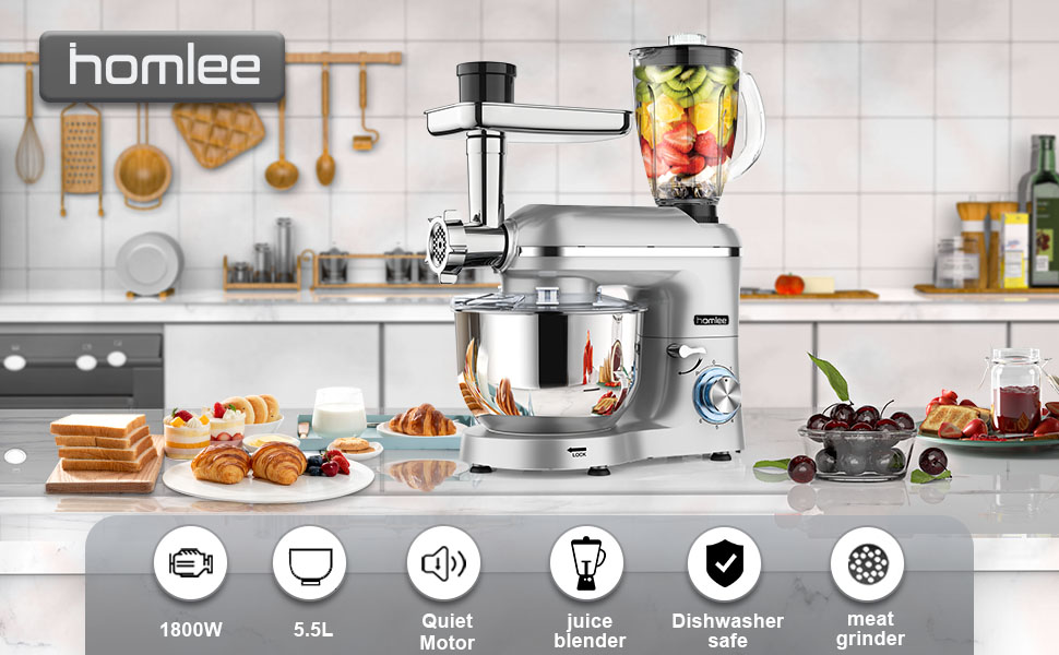 Homlee Robot Multifonctions 1800W Robot P&acirc;tissier