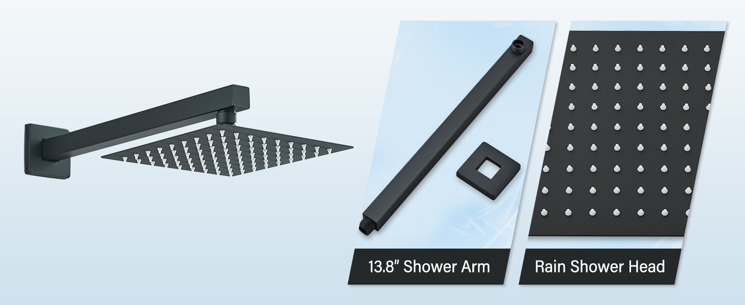 ensembles de robinets de douche complets systèmes de douche de pluie de luxe kit de douche avec pulvérisateur portable